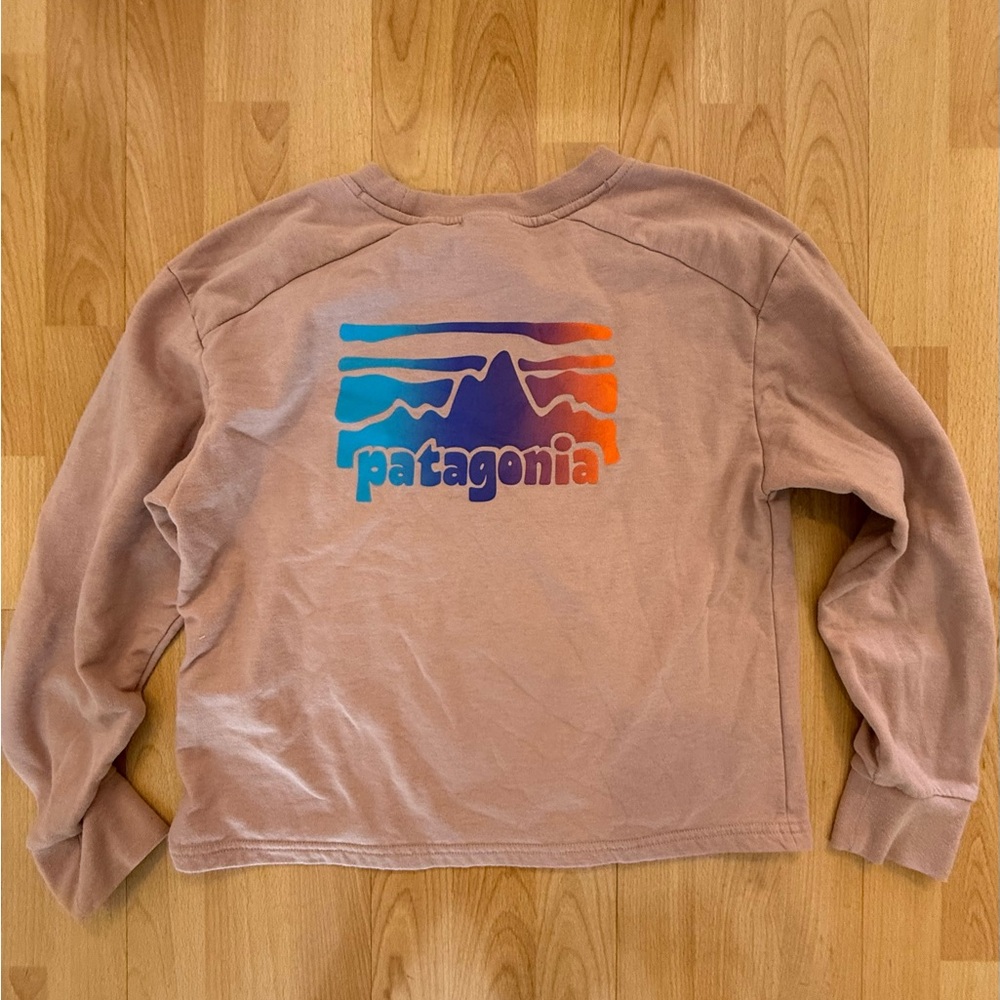 Patagonia Crewneck with Multicolor Logo Girls XL
